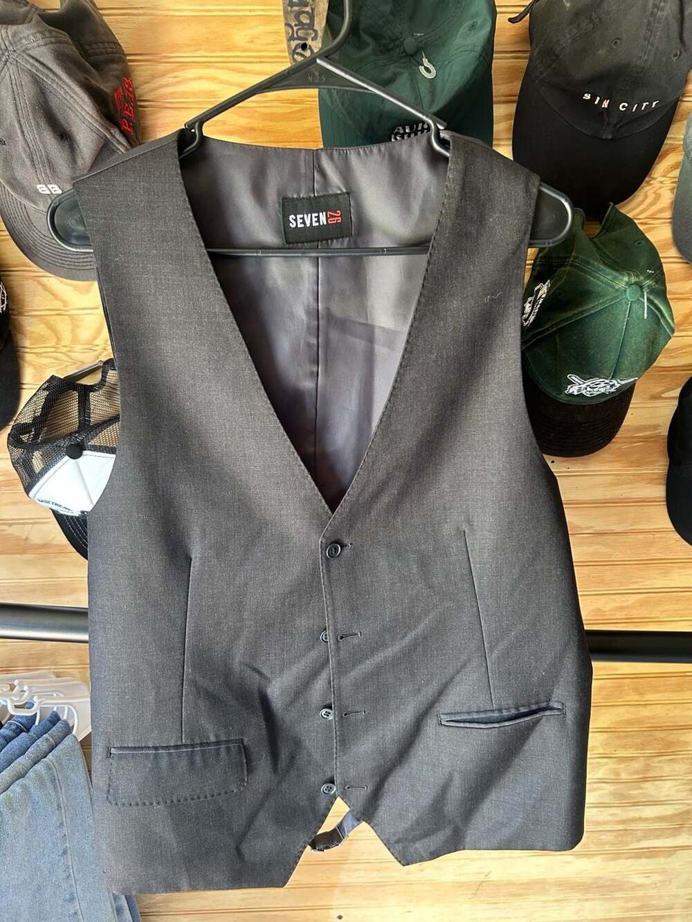 Seven 26 Men's Formal Dress Vest Black